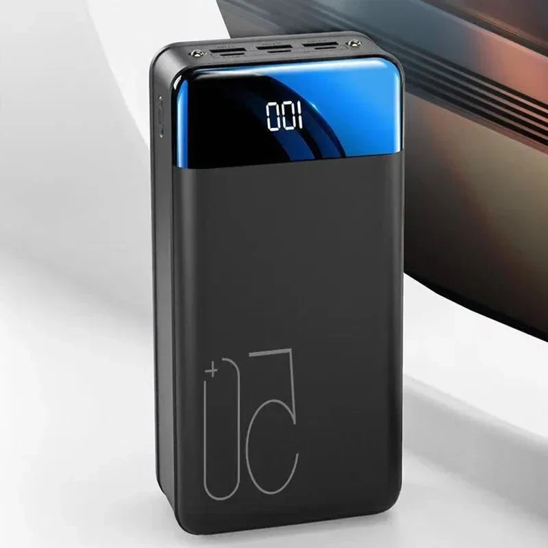 Draagbare Accu 50.000mAh Zwart Wit Snelladen Smartphones Tablets Laptops Powerbank Onderweg Reizen Meerdere Oplaadbeurten Universeel Noodstroom | Sansoti