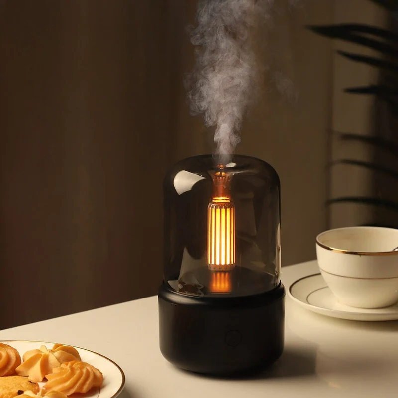 Luchtbevochtiger Ultrasoon Compact 120ml Met LED Verlichting Aroma Diffuser | Sansoti