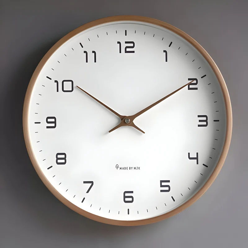 Stilstaande Houten Wandklok | Modern Rond Ontwerp