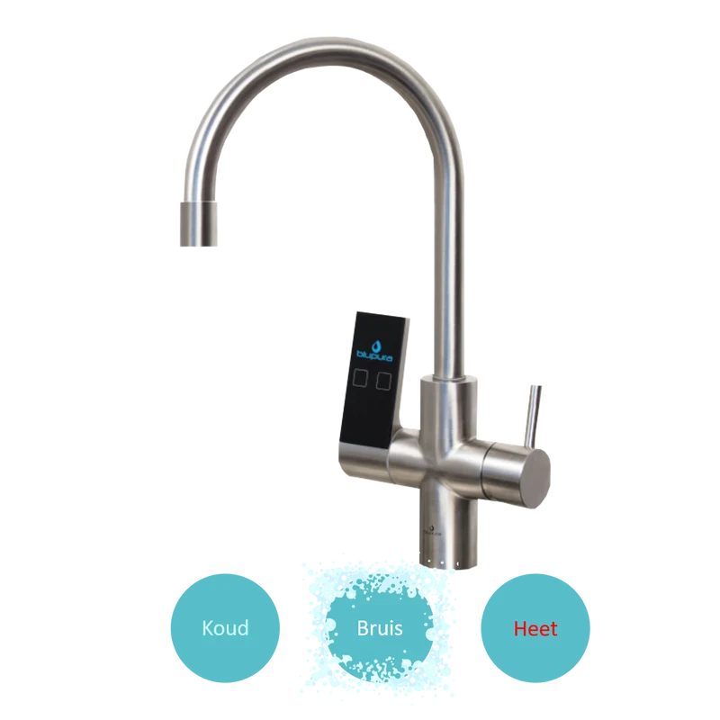 BluPura BluSeven 7-weg waterkraan met onderbouw Habit Box leidingwaterkoeler naar keuze