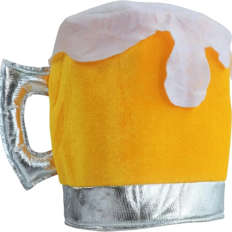 Oktoberfest Hoed - Bierpulmodel Met Schuimdetail En Zilveren Handvat