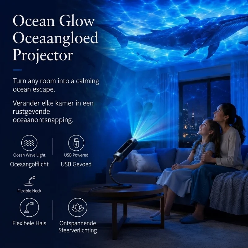 Sterrenprojector - Plug-and-Play Galaxy Lamp Met 4K Ultra-HD Glazen Lens