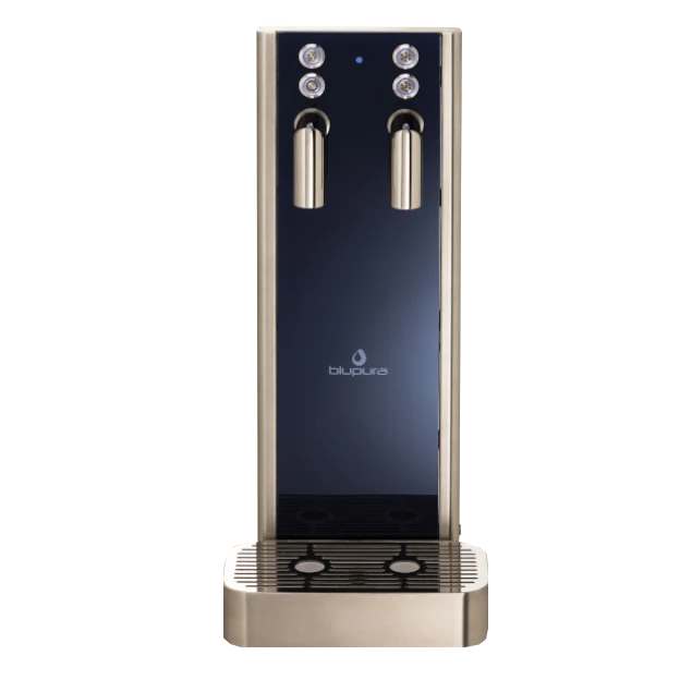 BluPura Bluglass Tower watertap met Habit Box onderbouw leidingwaterkoeler naar keuze
