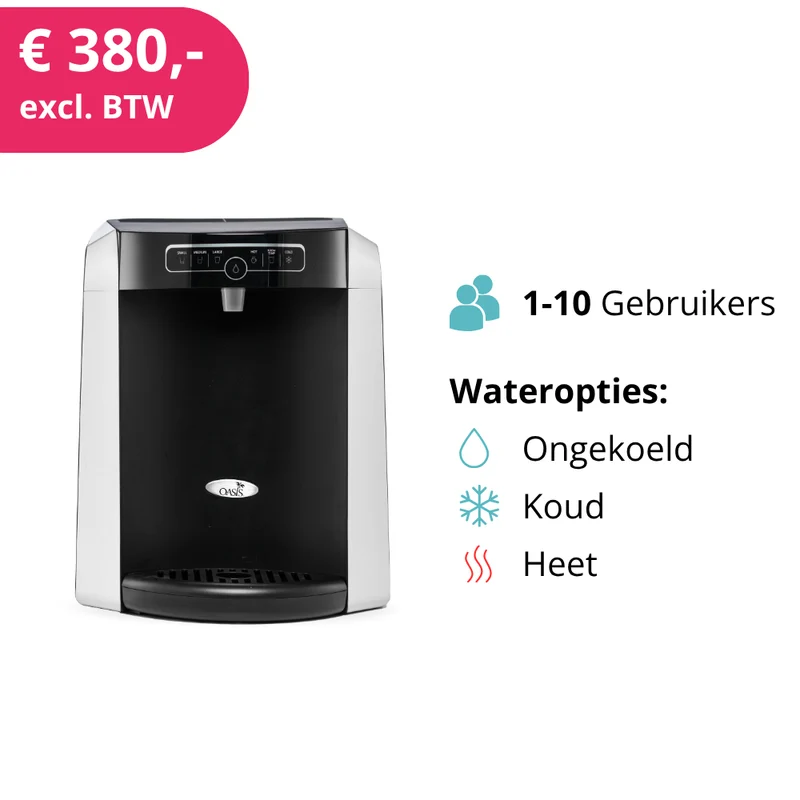 Polaris tafelmodel leidingwaterkoeler koud/kamertemperatuur & heet water | 1 tot 10 gebruikers (5 liter/uur)