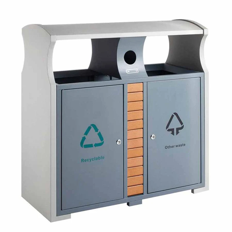 Buitenafvalbak met afvalscheiding 2 x 39 Ltr.