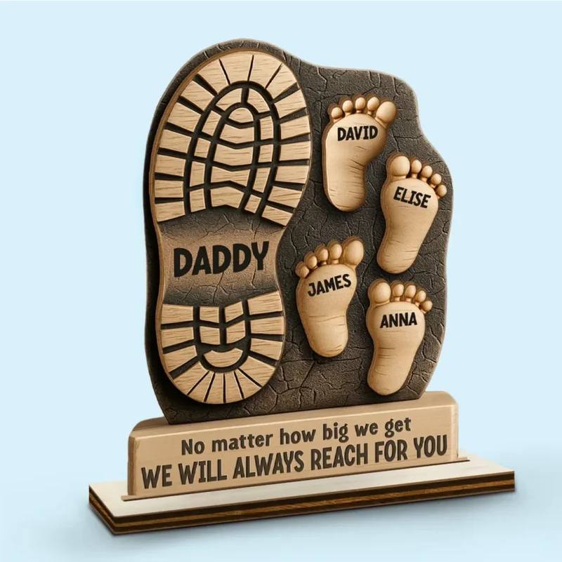 Gepersonaliseerde Houten Plaquette voor Papa of Opa