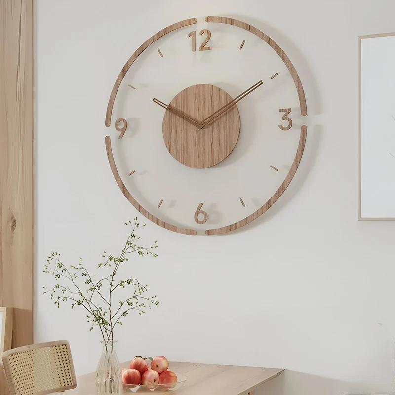 Moderne Houten Wandklok - Stil en Stijlvol Design