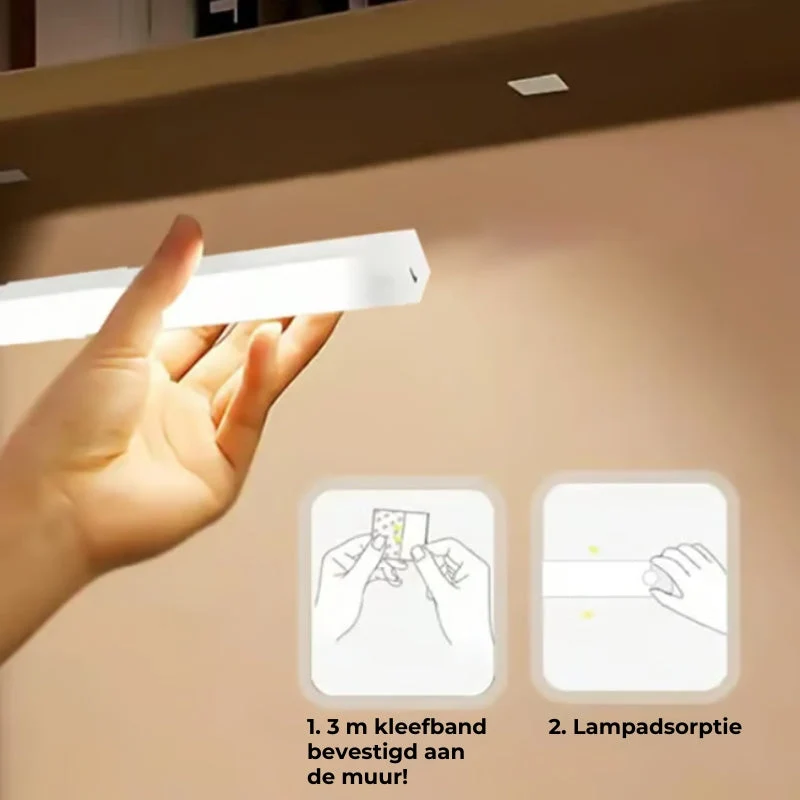 LED bewegingssensor - Draadloze Sensorlamp met 3 Lichtkleuren - LumiSense