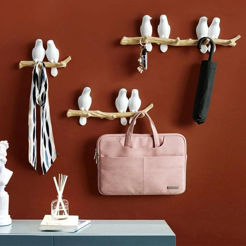 Decoratieve Kapstok 'Vogels op Tak' voor een Speels Interieur