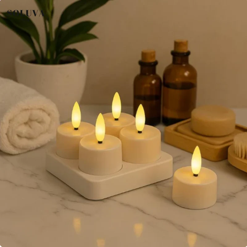 AuraFlame – Oplaadbare Sfeervolle LED Kaarsen