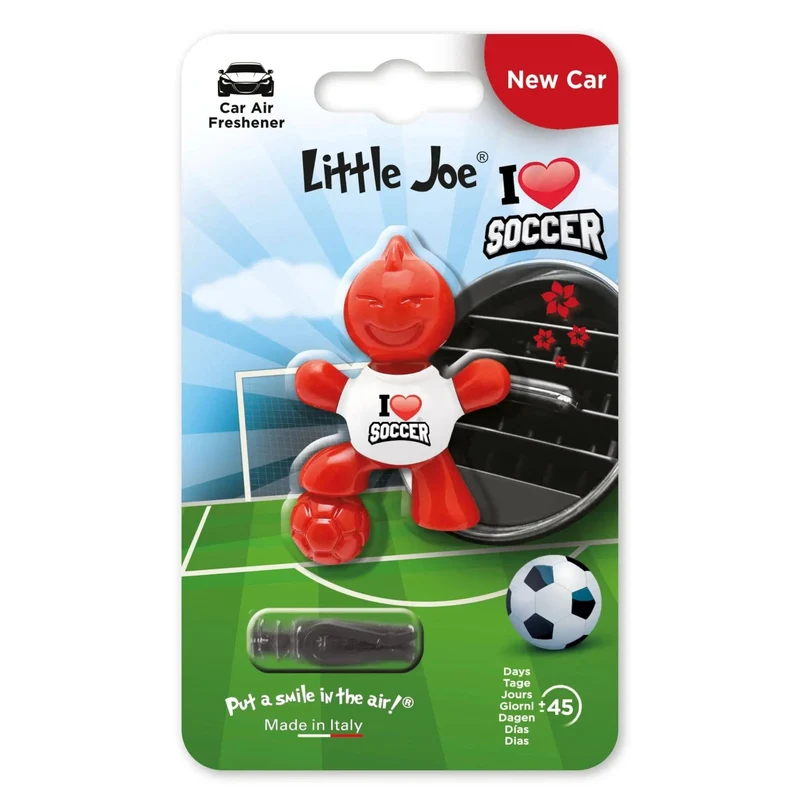 Little Joe - i love soccer - Rood - New Car (Vent Clip)