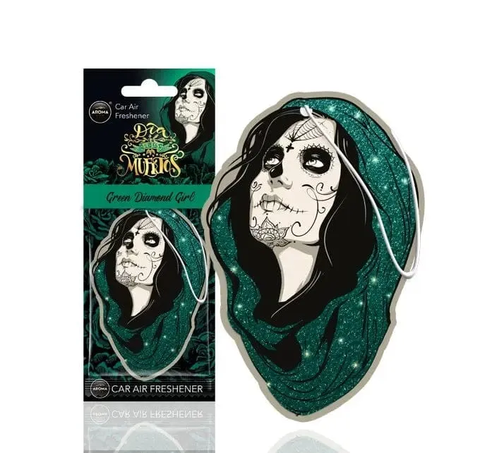 Aroma Car - Dia De Los Muertos - Diamond Girl Green