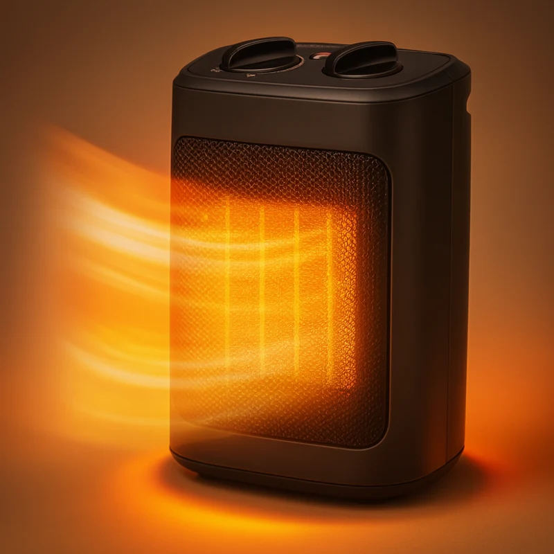 Compacte Keramische Binnenverwarmer met Ventilator en Draaghandvat
