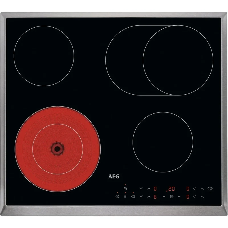 AEG HK634060XB - Schwarz - Integriert - 60 cm - Keramik - Glaskeramik - 4 Zone(n)