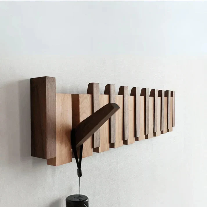 Kapstok Met Piano Design - Houten Stijl