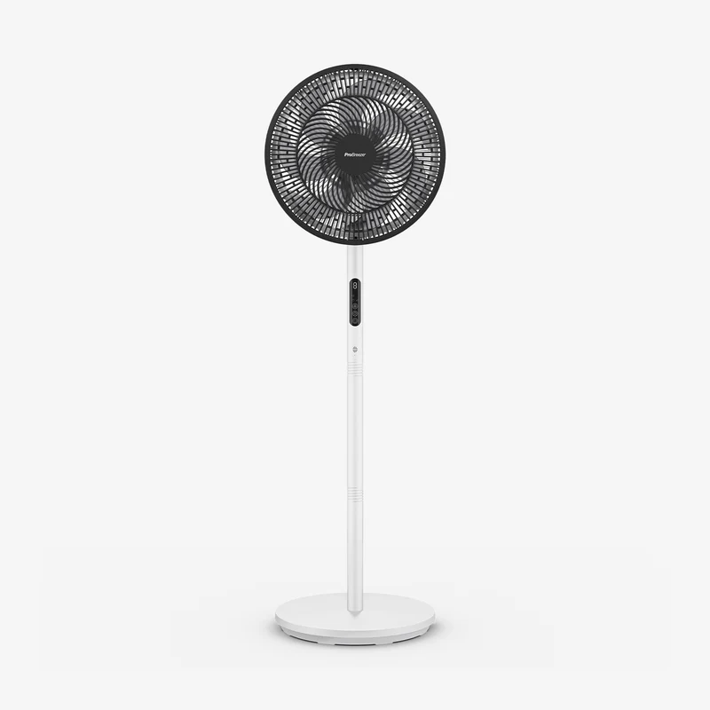 AirFlo™ Slim 109 cm Hybrid Pedestal Fan - Ultra- Quiet Air Circulator - White/Black