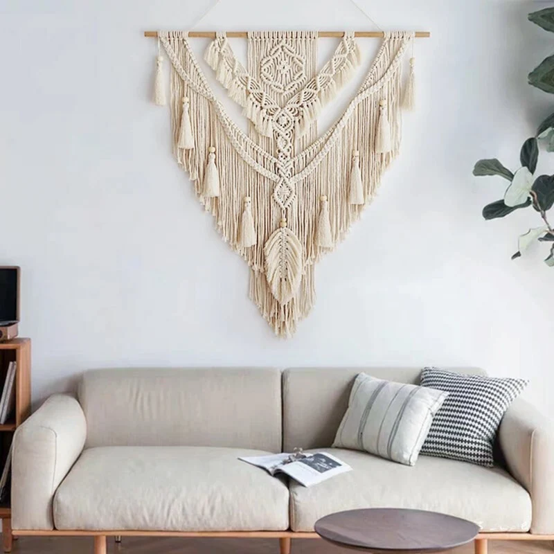 Scandinavische Boho Macramé Wandhanger | Handgemaakt