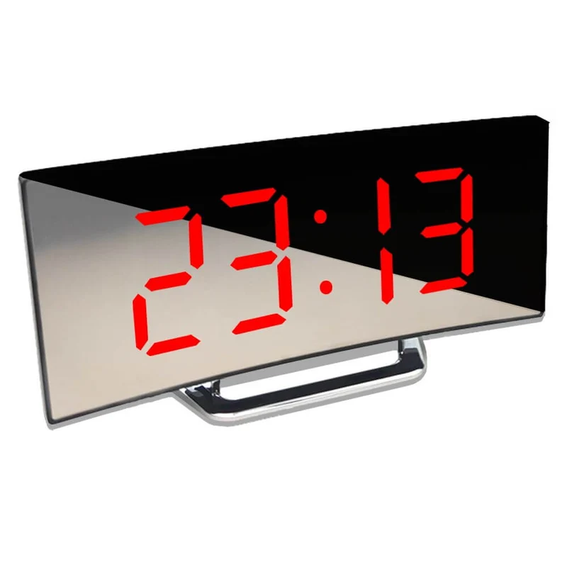 Sfeervolle LED Wekker met Gebogen Display