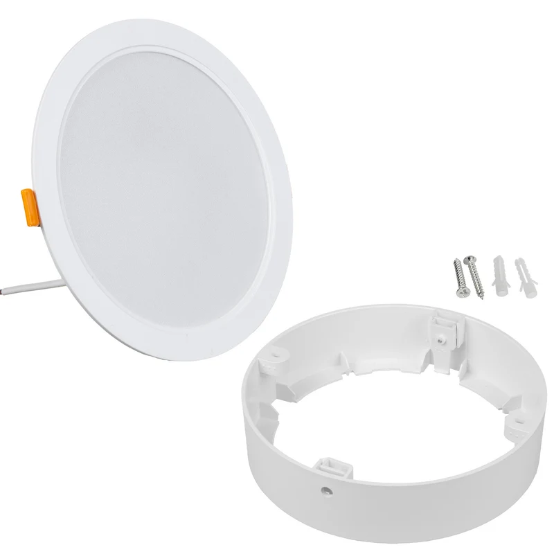 Maclean MCE372 R/MCE377 R Plaque de plafond LED encastrée SLIM 18W blanc neutre 4000K 170x26mm 1800 lm + adaptateur pour montage en saillie