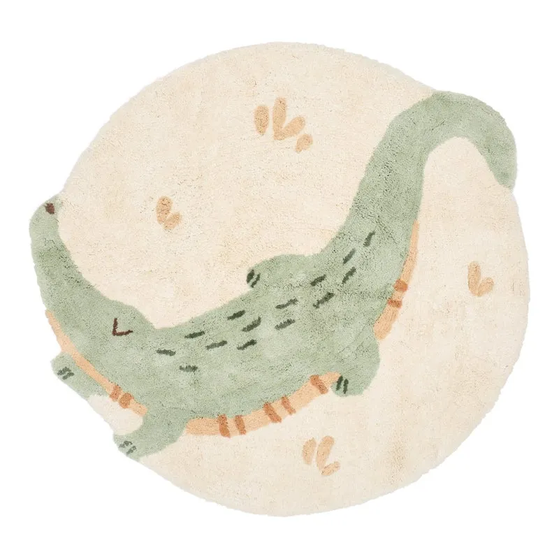 Little Dutch Vloerkleed Krokodil Groen