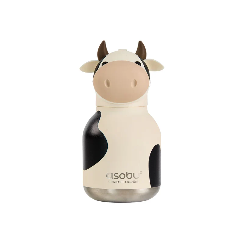 Asobu Mini Bestie Drinkfles Sleutelhanger 200ml | Koe