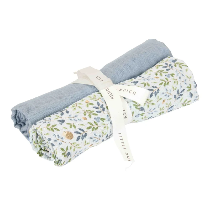 Little Dutch Hydrofiele Doek Forest Adventure & Denim Blue 70X70Cm