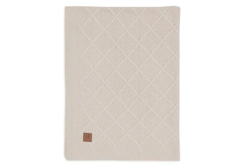 Jollein Ledikantdeken Check Knit Oatmeal 100 X 150 Cm
