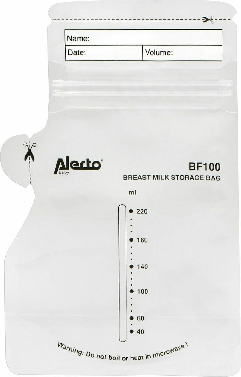 100 Moedermelk Bewaarzakjes - Alecto