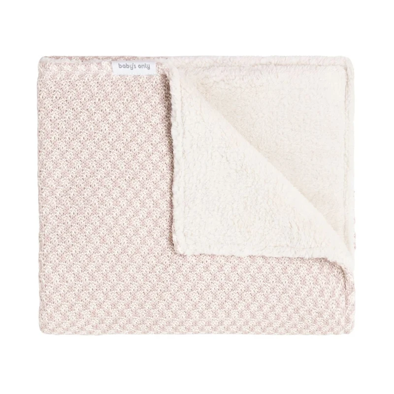 Baby's Only Ledikantdeken 100X135Cm Teddy Happiness Oud Roze/Ecru