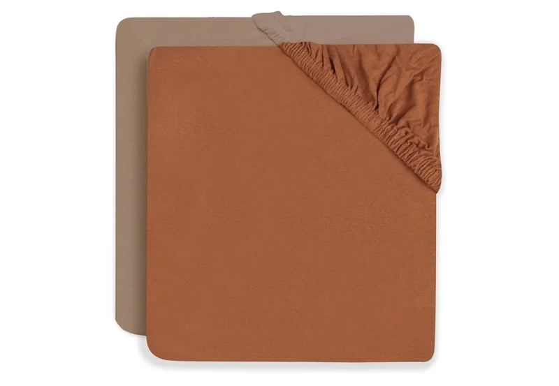 Jollein Hoeslaken Wieg Jersey Caramel 60X120Cm 2St
