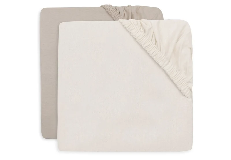 Jollein Hoeslaken Boxmatras Oatmeal/ Sand 75X95Cm 2St