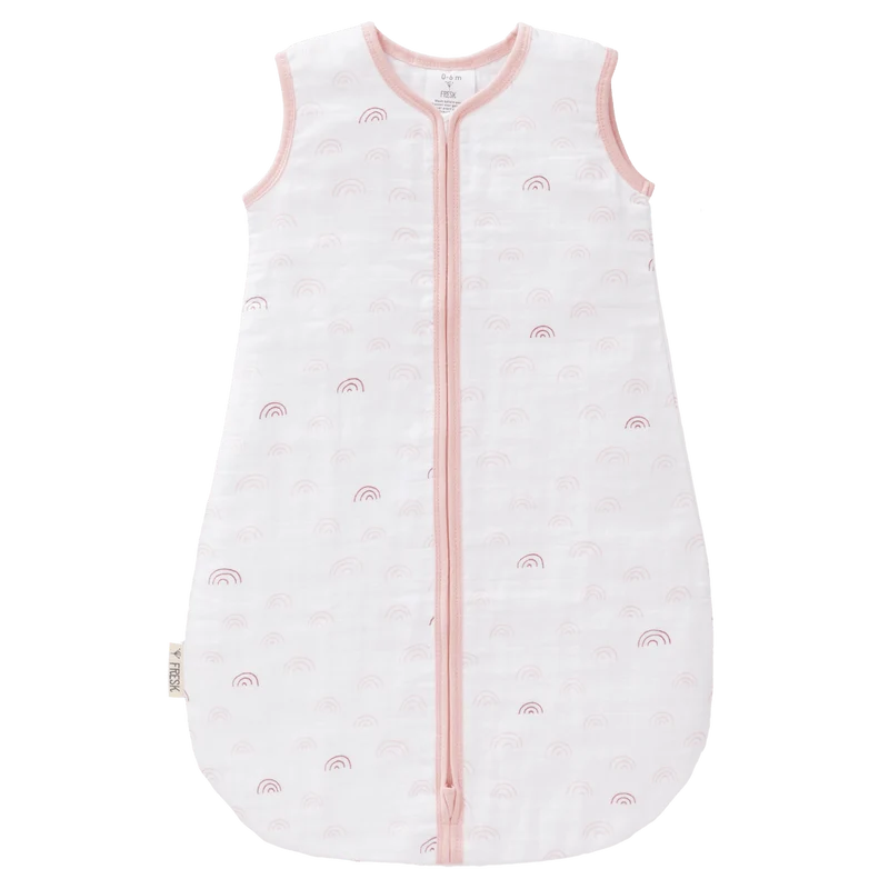 Fresk Slaapzak Baby Muslin Rainbow Chintz Rose 2-laags