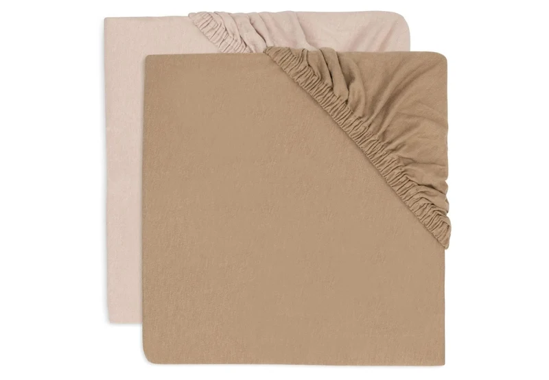 Jollein Hoeslaken Peuter 60X120Cm - Wild Rose/Biscuit - 2 Stuks