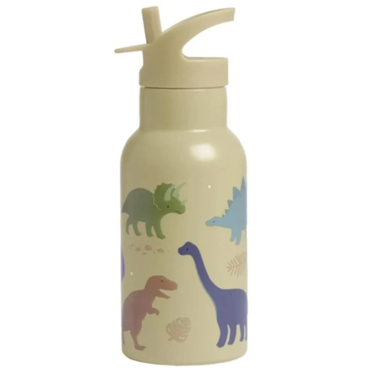A Little Lovely Company RVS Drinkfles 350ml | Dinosaurussen