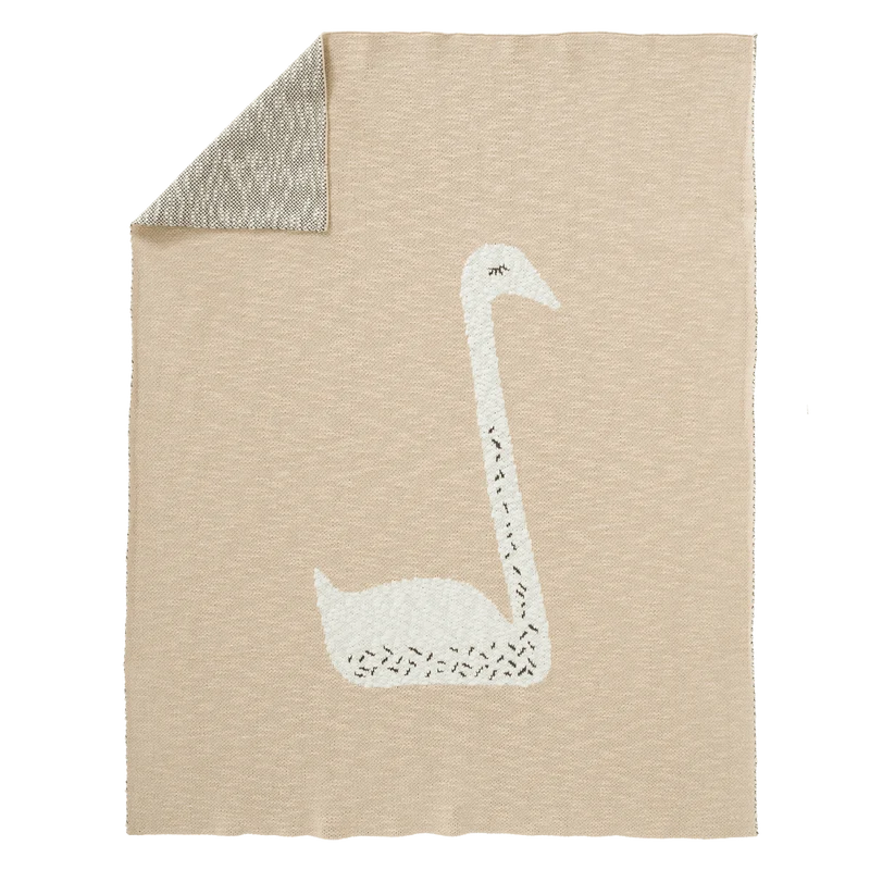 Fresk Ledikantdeken Gebreid Swan Peach 100x150cm