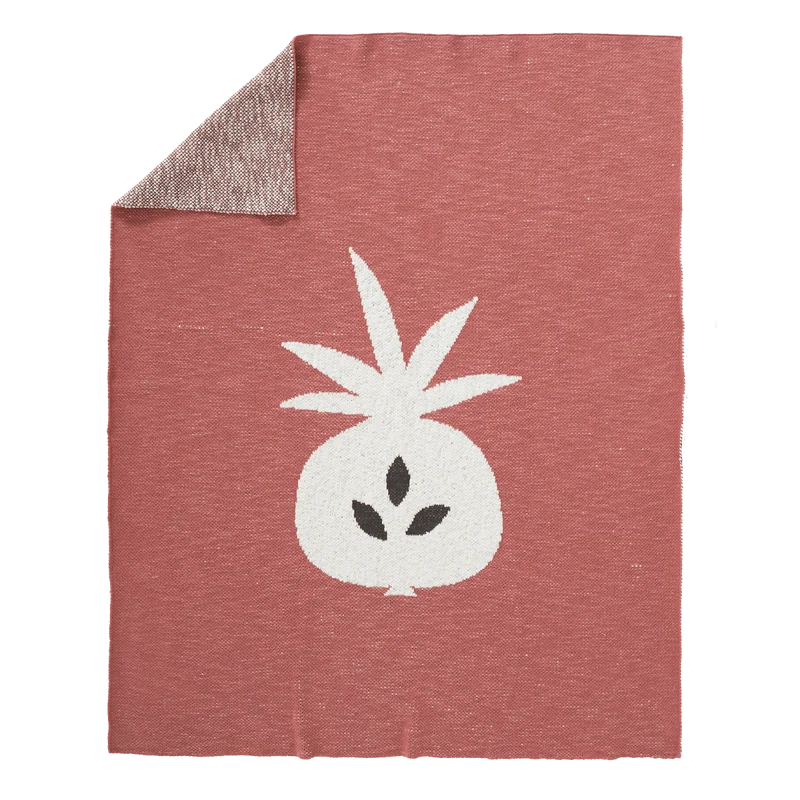 Fresk Wiegdeken Gebreid Pineapple Ocher 80x100cm