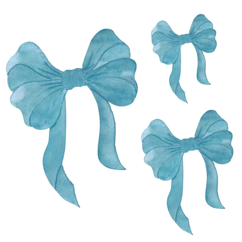 That's Mine Muursticker Blue Bows 3-Pack Blue