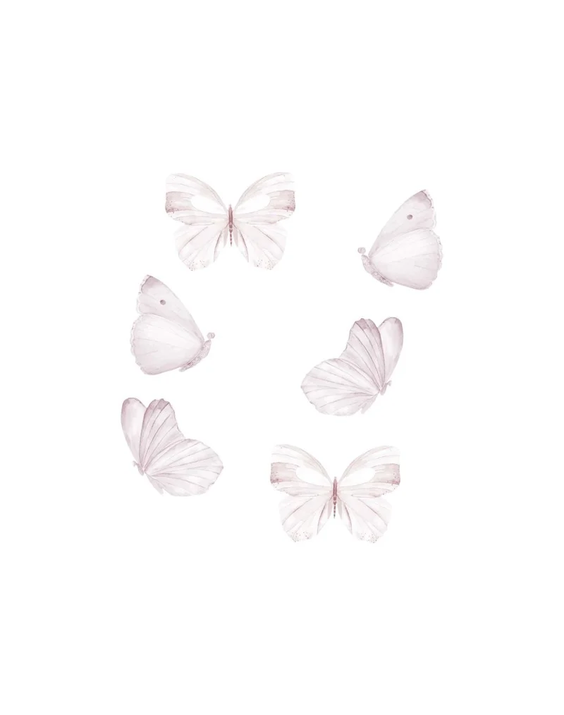 That's Mine Muursticker Butterflies 6 Stuks White