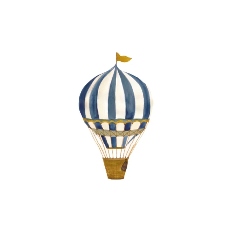 That's Mine Muursticker Retro Air Balloon Small Blue