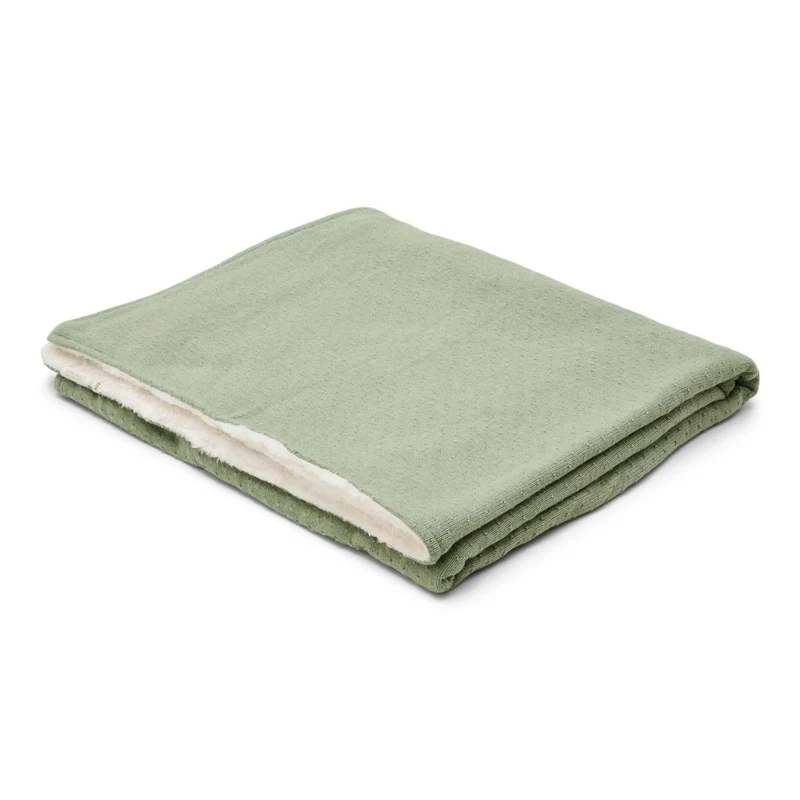 Little Dutch Wiegdeken Pure Sage Gebreid Fleece
