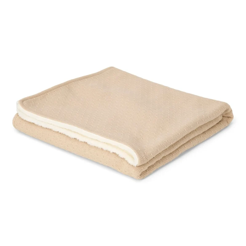 Little Dutch Ledikantdeken Pure Soft Beige Gebreid/Fleece