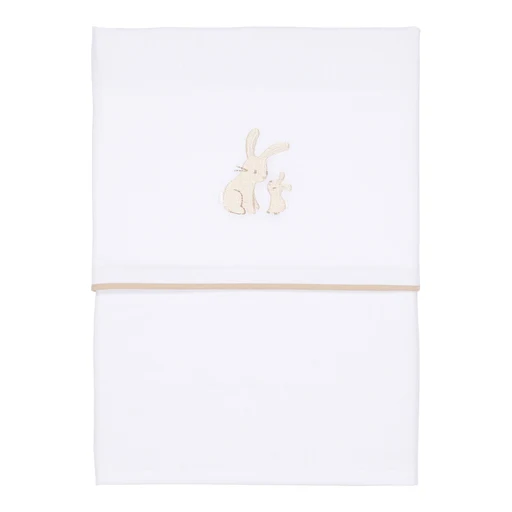 Little Dutch Ledikantlaken Baby Bunny Wit Geborduurd