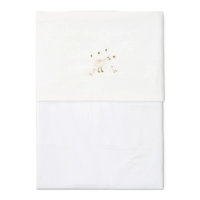 Little Dutch Ledikantlaken 110X140Cm Geborduurd Little Goose