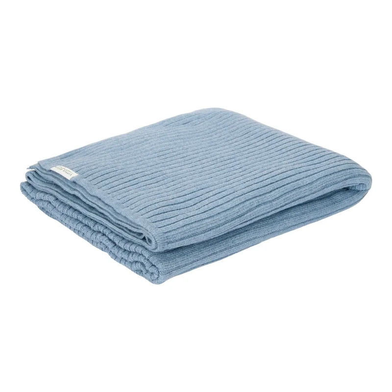 Little Dutch Ledikantdeken Pure Denim Blue Gebreid