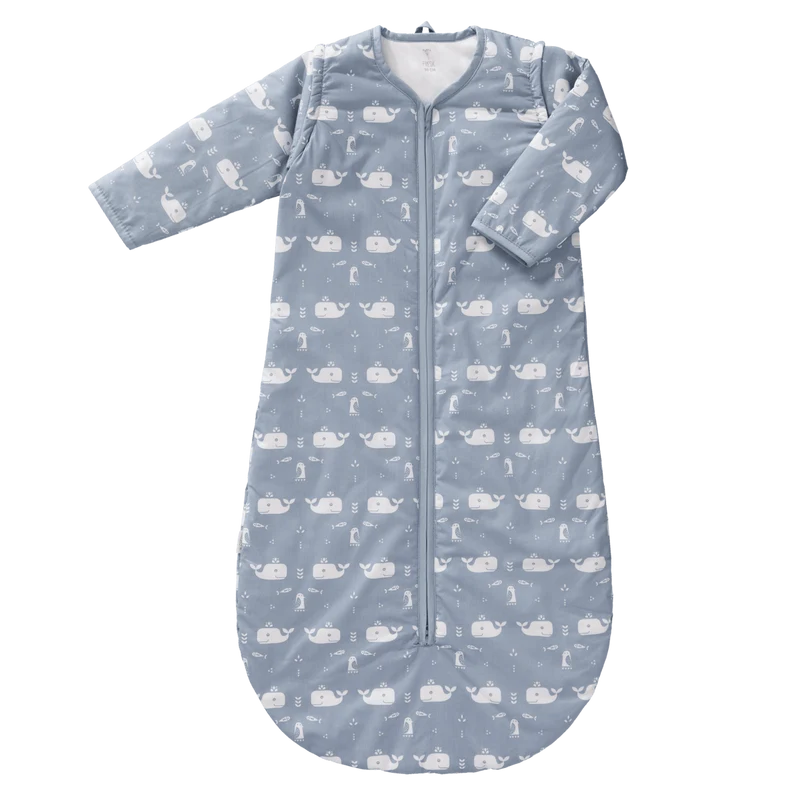 Fresk Slaapzak Baby Winterslaapzak Afristsbare Mouw Whale Blue Fog