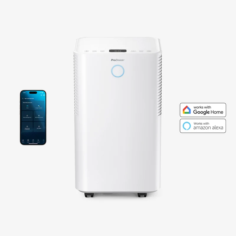 OmniDry 12L Quiet Dehumidifier with Max Extraction and Smart App Control