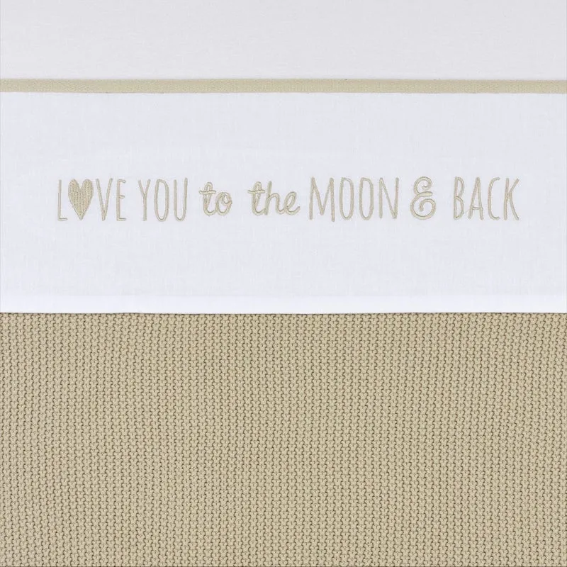 Meyco Ledikantlaken Love You To The Moon & Back Sand 100X150cm