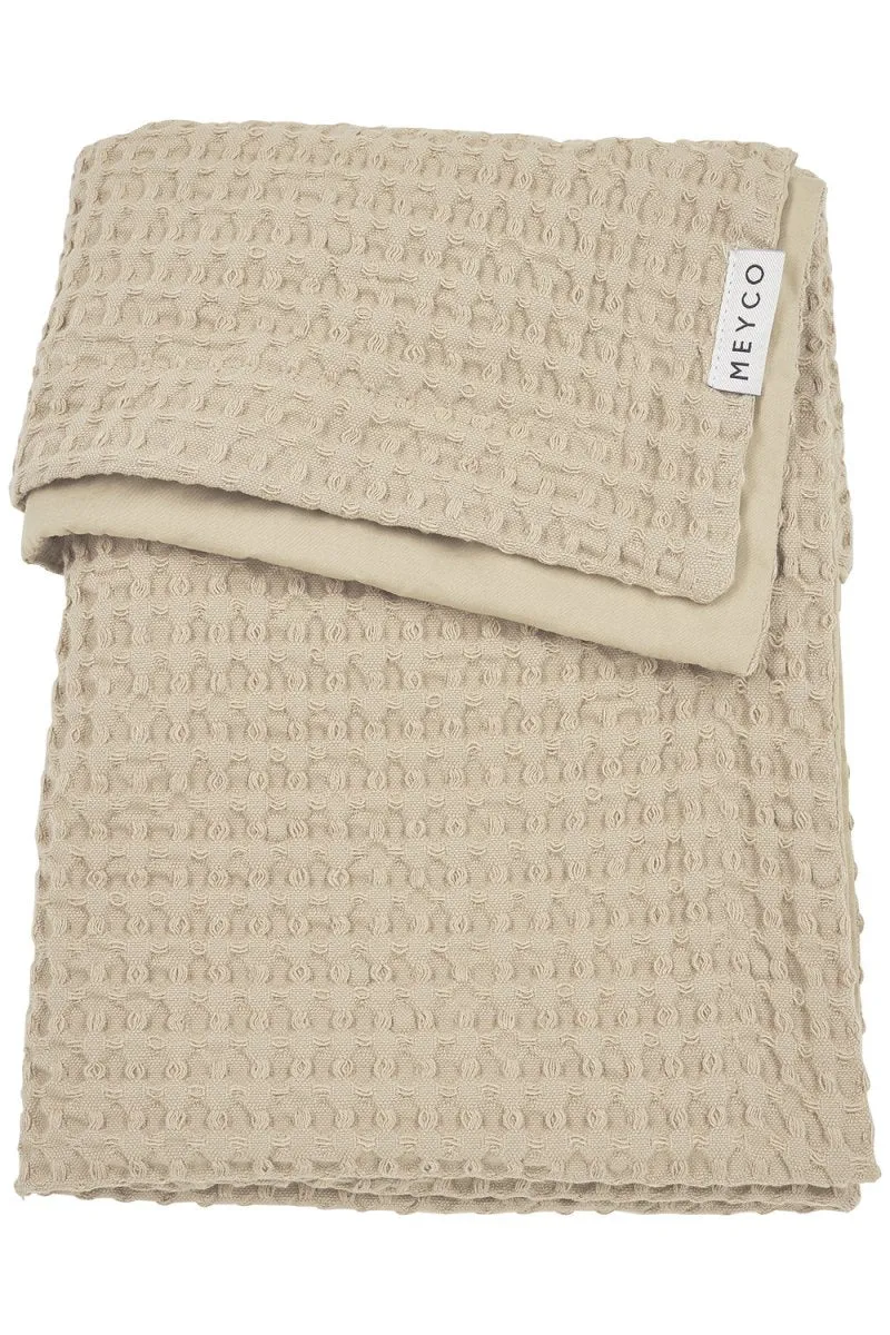 Meyco Baby Waffle Cotton Ledikant Deken Sand 100x150cm