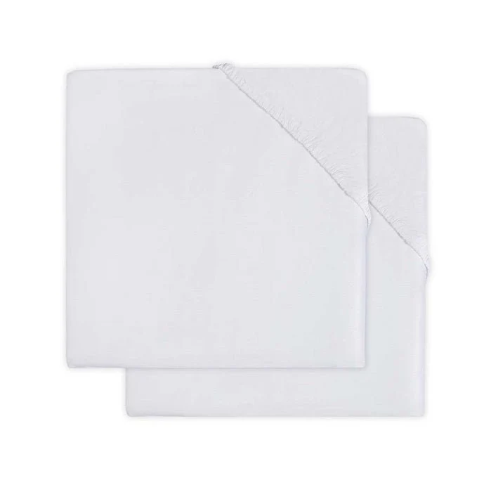 Jollein Molton Hoeslaken Wit 60x120cm 2st