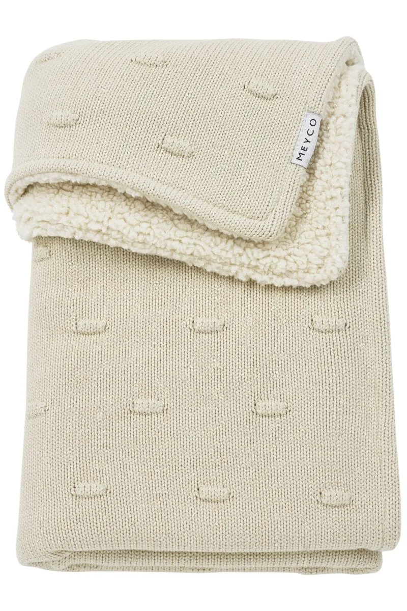 Meyco Wiegdeken Knots Teddy Soft Sand 75X100cm